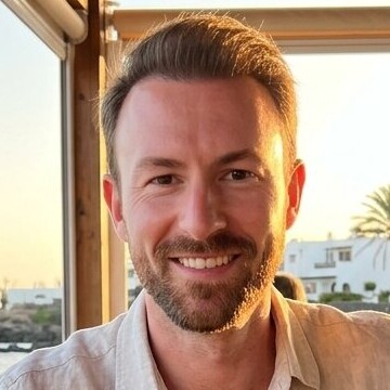 Close-up of the smile in the seaside café photo